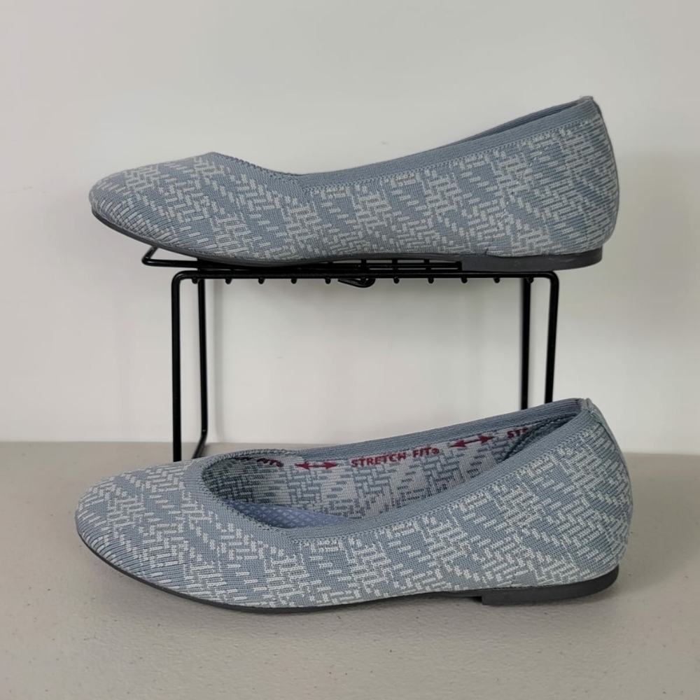 Skechers Cleo 2.0 - Shimmering Women's Sz 7 M Slip-On Blue Ballerina Shoes Flats